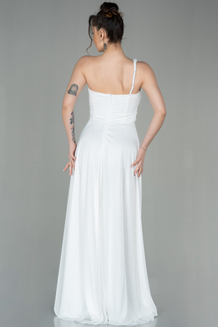 Abendkleid Lang Weiß ABU2834