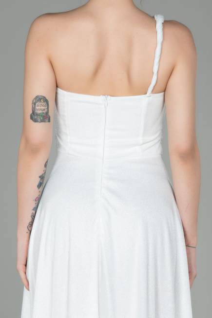 Abendkleid Lang Weiß ABU2834