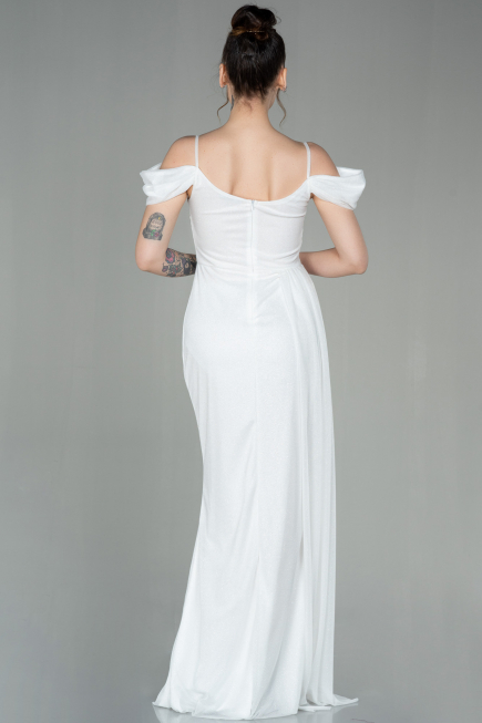 Abendkleid Lang Weiß ABU2835