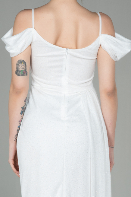 Abendkleid Lang Weiß ABU2835