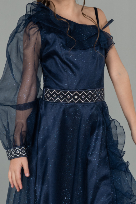 Abendkleid für Kinder Lang Marineblau ABU2453