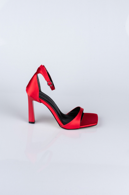 Party-Schuhe Satin Rot AB700