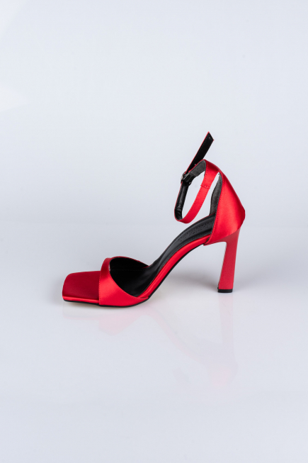 Party-Schuhe Satin Rot AB700
