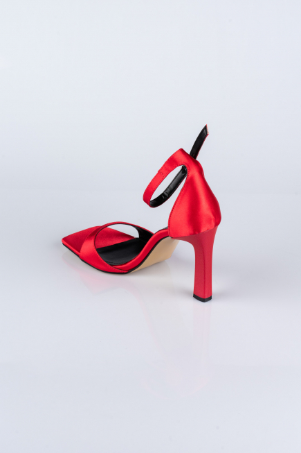 Party-Schuhe Satin Rot AB700
