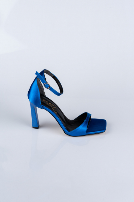 Party-Schuhe Satin Sächsischblau AB700