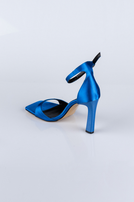 Party-Schuhe Satin Sächsischblau AB700
