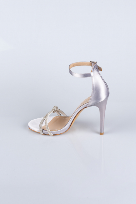 Party-Schuhe Satin Silber ABS1915