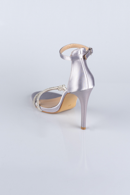 Party-Schuhe Satin Silber ABS1915