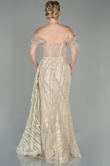 Gold Abendkleid Lang ABU2706