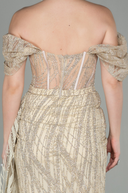 Gold Abendkleid Lang ABU2706