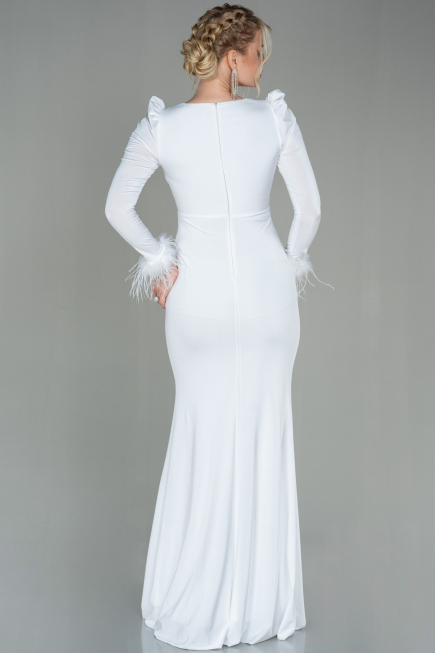 Weiß Abendkleid Lang ABU2804