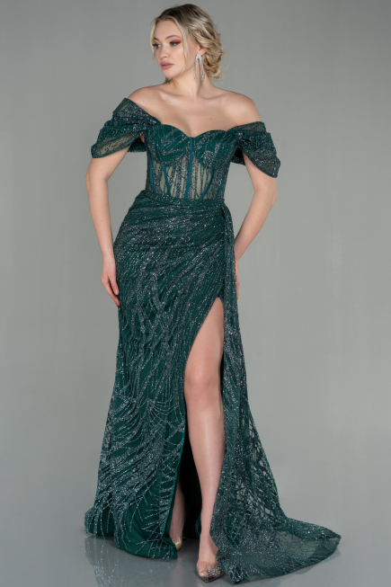 Abendkleid Lang Smaragdgrün ABU2706