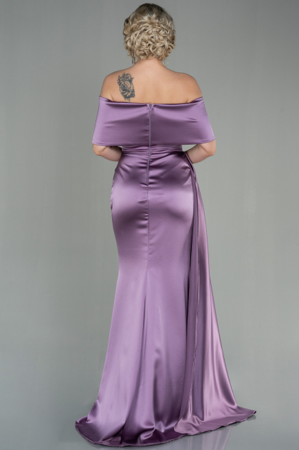 Abendkleid Lang Satin Lavendel ABU2893
