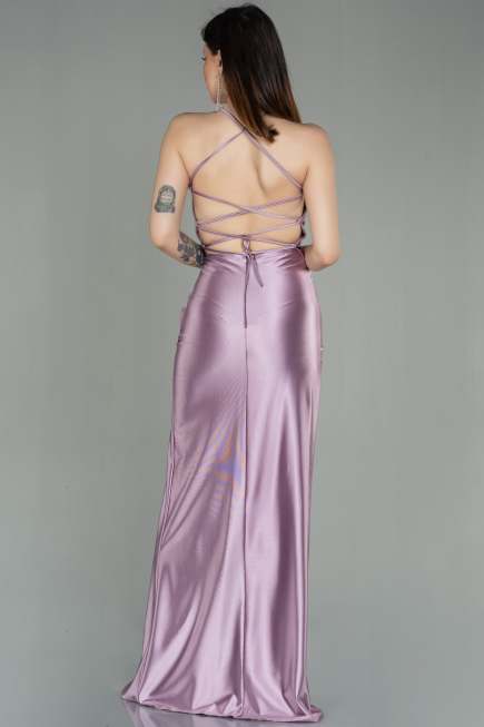 Lavendel Abschlusskleid Satin Lang ABU2800