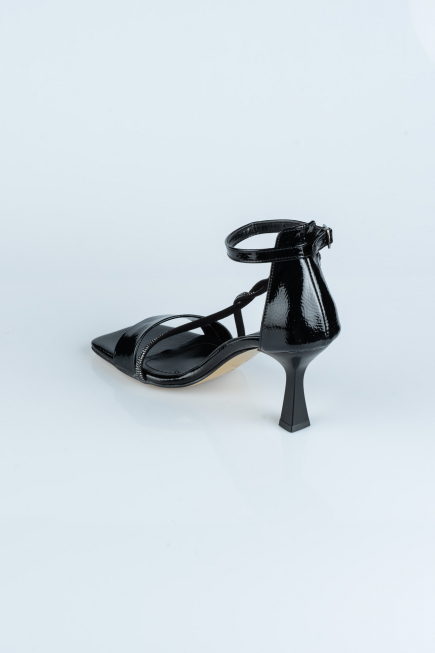 Party-Schuhe Lackleder Schwarz ABR1108