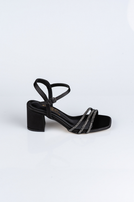 Party-Schuhe Satin Schwarz ABS1104