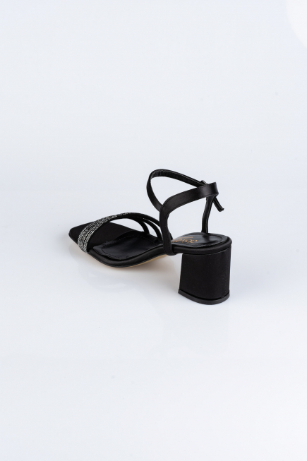 Party-Schuhe Satin Schwarz ABS1104
