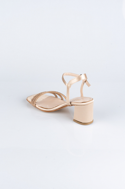 Party-Schuhe Satin Hautfarben ABS1104