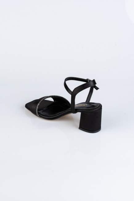 Party-Schuhe Satin Schwarz ABS1107