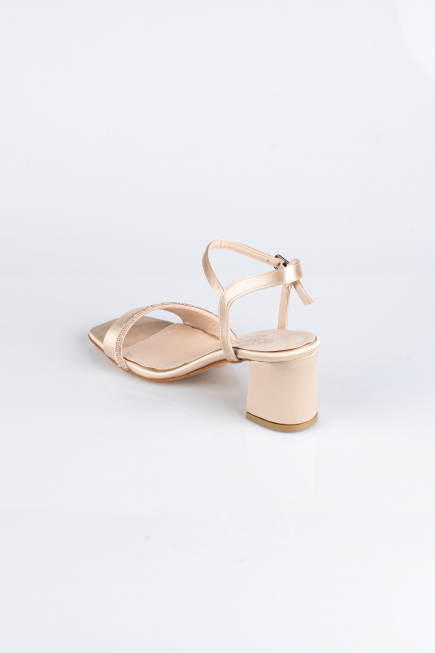 Party-Schuhe Satin Hautfarben ABS1107