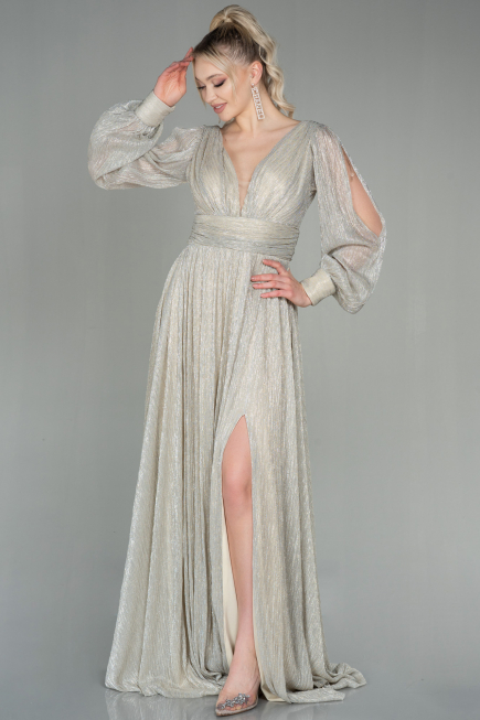 Abendkleid Lang Beige ABU2905