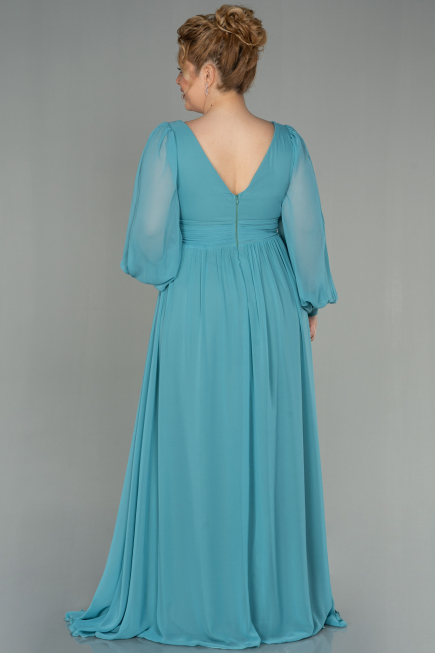 Minzgrün Kleider İn Großen Größen Chiffon Lang ABU1988