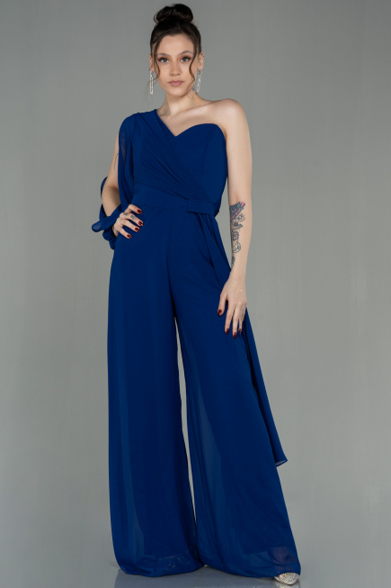 Partykleid Lang Chiffon Sächsischblau ABT078