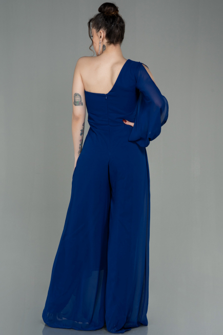 Partykleid Lang Chiffon Sächsischblau ABT078