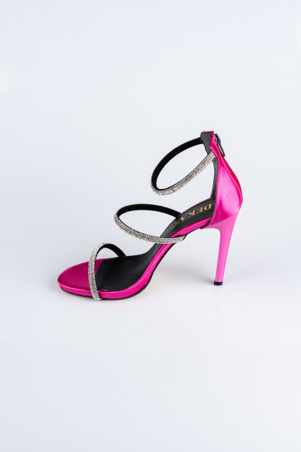 Fuchsie Party-Schuhe Satin AB2001