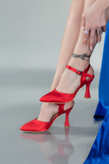 Party-Schuhe Satin Rot AB1086