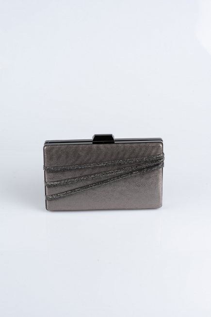 Abendtasche Verputz Platin SH819