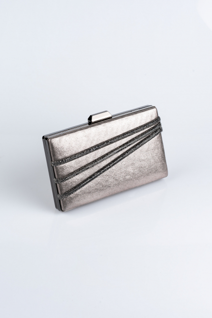 Abendtasche Verputz Platin SH819
