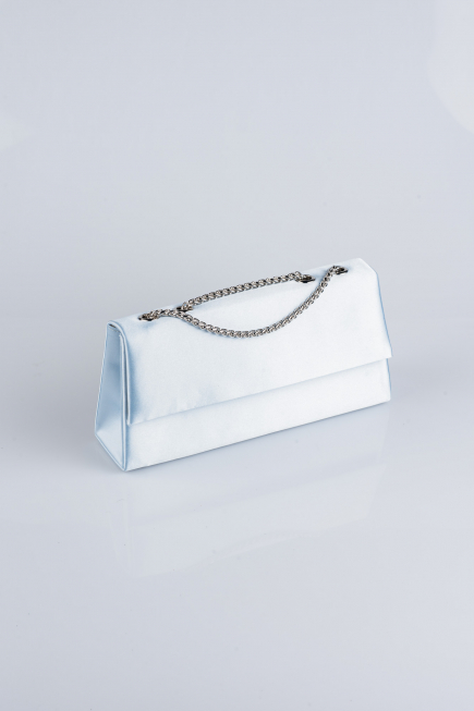 Abendtasche Satin Eisblau SH818