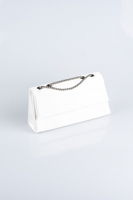Abendtasche Satin Weiß SH818