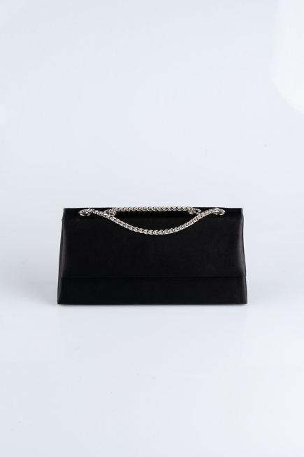 Abendtasche Satin Schwarz SH818