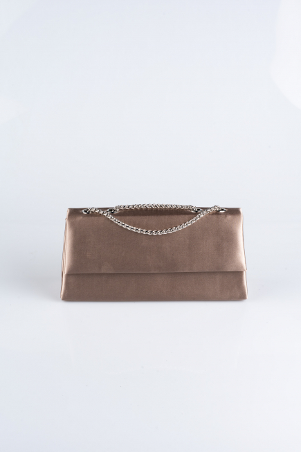 Abendtasche Satin Nerzbraun SH818
