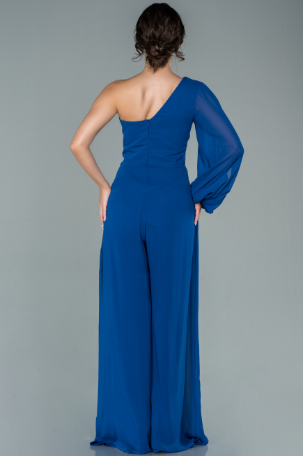 Partykleid Lang Chiffon Sächsischblau ABT078