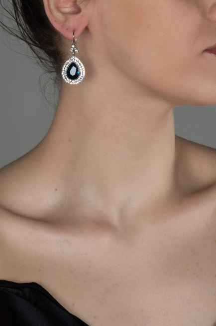 Ohrschmuck Petrolblau UK527
