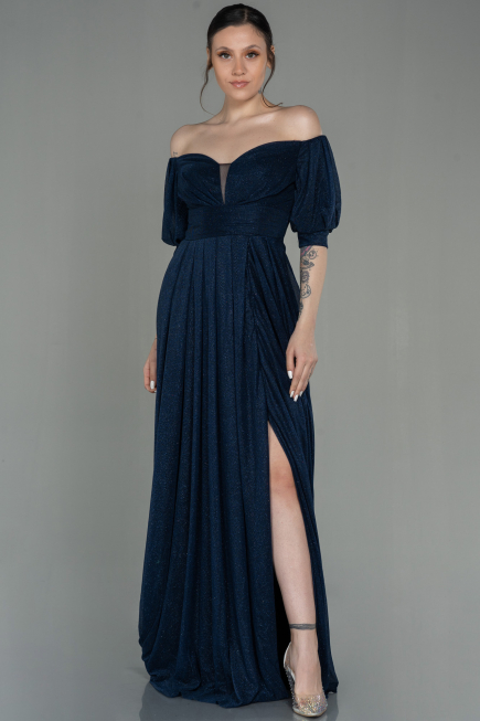Abendkleid Lang Marineblau ABU2983