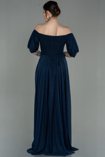 Abendkleid Lang Marineblau ABU2983