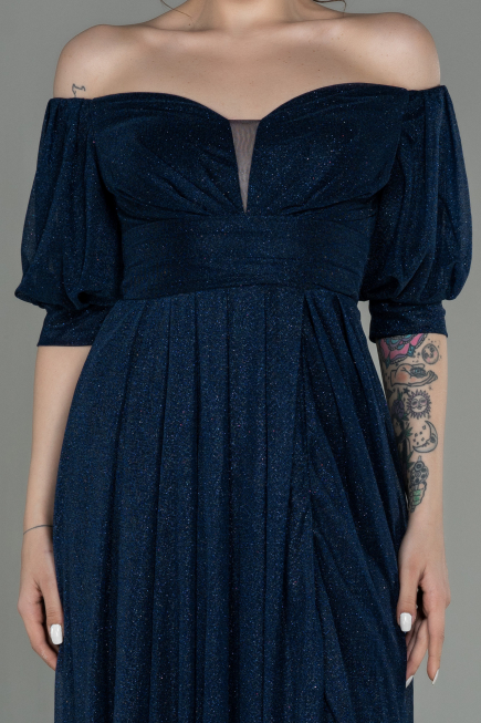 Abendkleid Lang Marineblau ABU2983