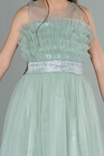 Abendkleid für Kinder Lang Türkis ABU3032