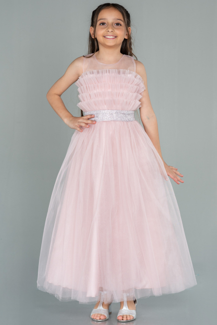 Abendkleid für Kinder Lang Puder ABU3032