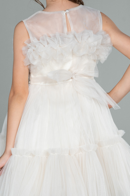 Abendkleid für Kinder Kurz Cappuccino ABK1707