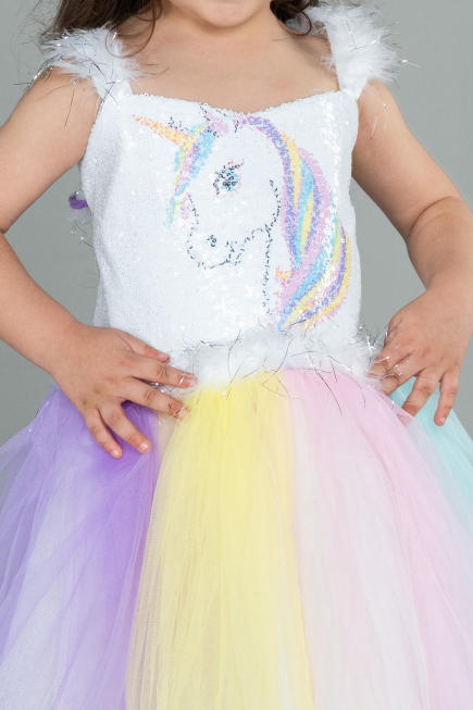 Abendkleid für Kinder Vorne Kurz-Hinten Lang Rins ABO098