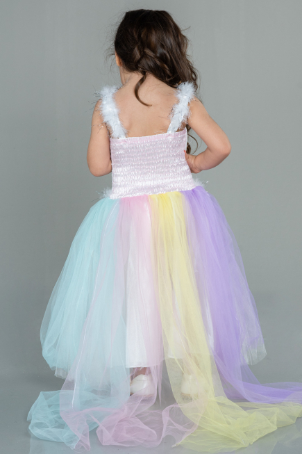 Abendkleid für Kinder Vorne Kurz-Hinten Lang Rins ABO098