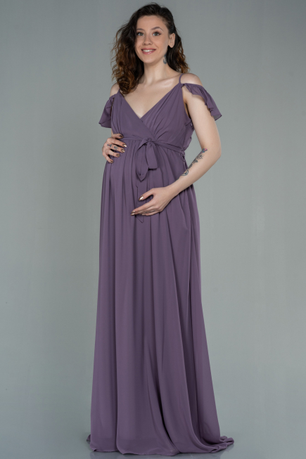 Abendkleid Für Schwangere Lang Altrosa ABU756