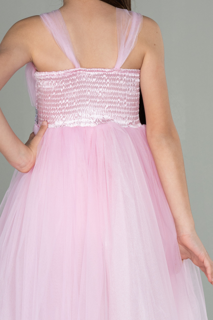 Abendkleid für Kinder Lang Rosa ABU3031