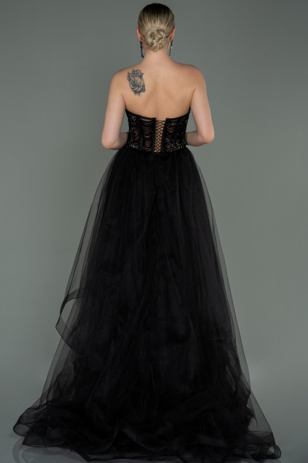 Designer Abendkleid Lang Schwarz ABU3084