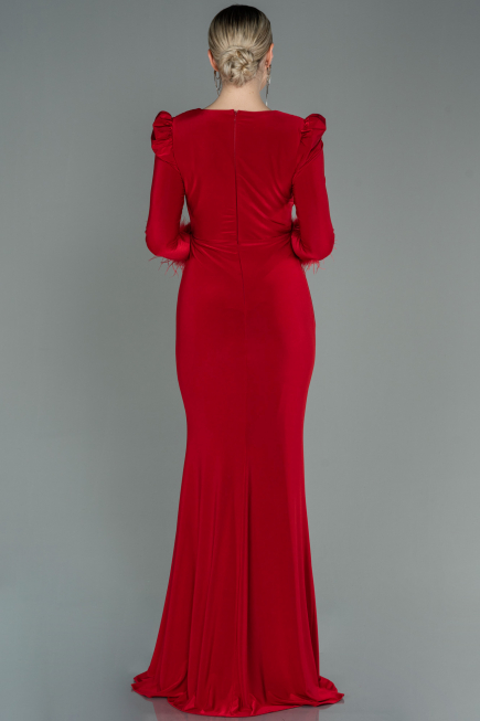 Rot Abendkleid Lang ABU2804